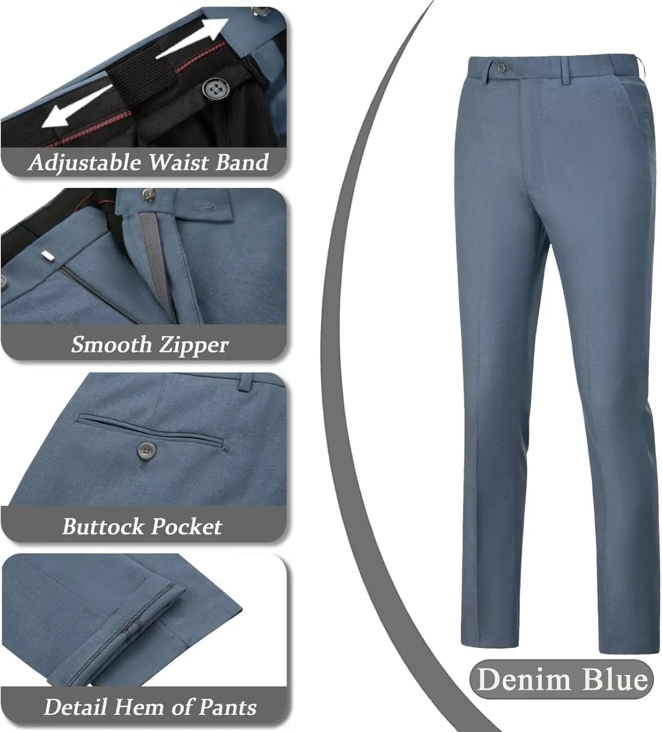 Men's Suits 2 Piece Slim Fit Suit Set Formal Vest Pants Set for Men Casual Business Suits Wedding Prom Tuxedos