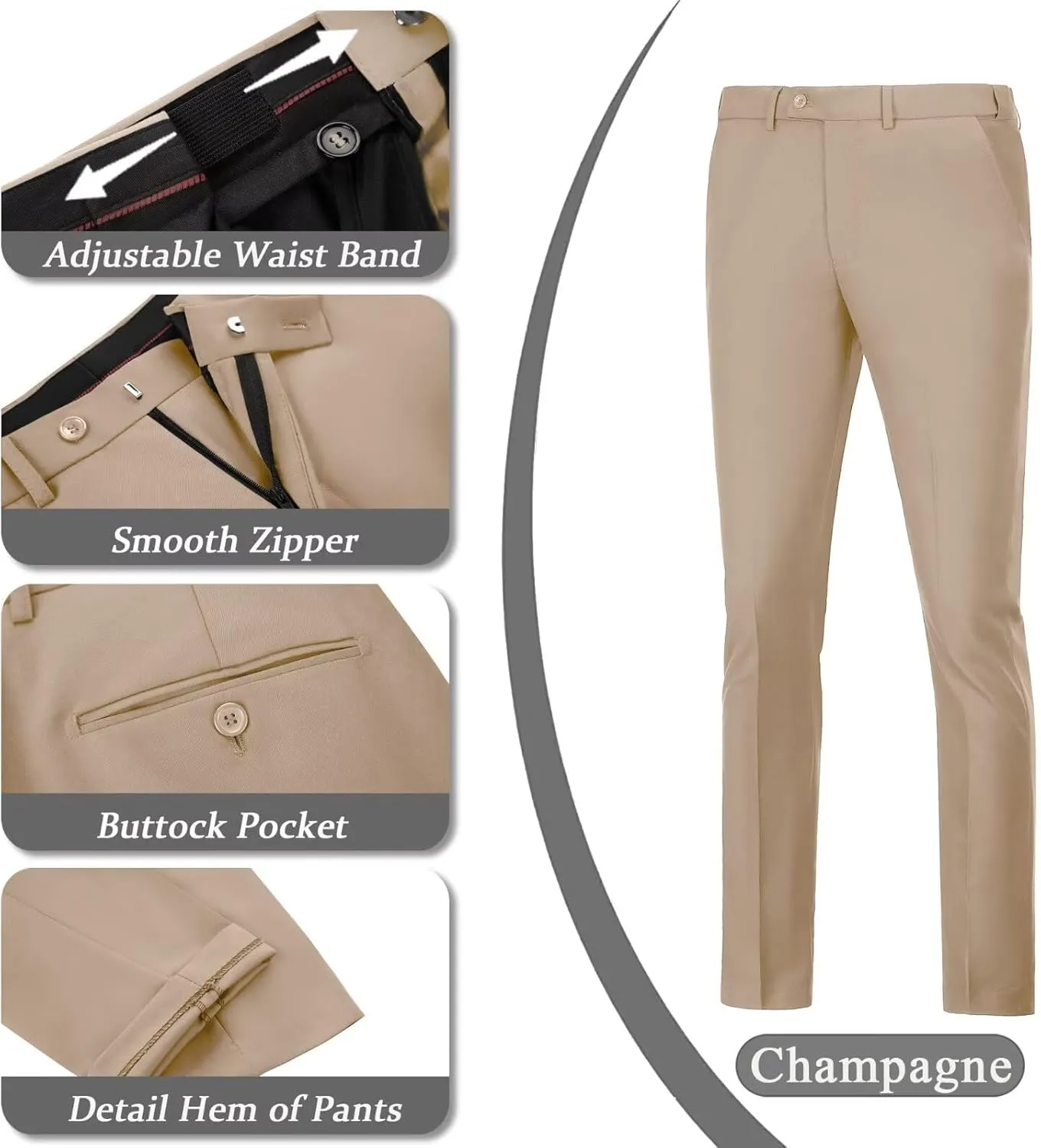 Men's Suits 2 Piece Slim Fit Suit Set Formal Vest Pants Set for Men Casual Business Suits Wedding Prom Tuxedos