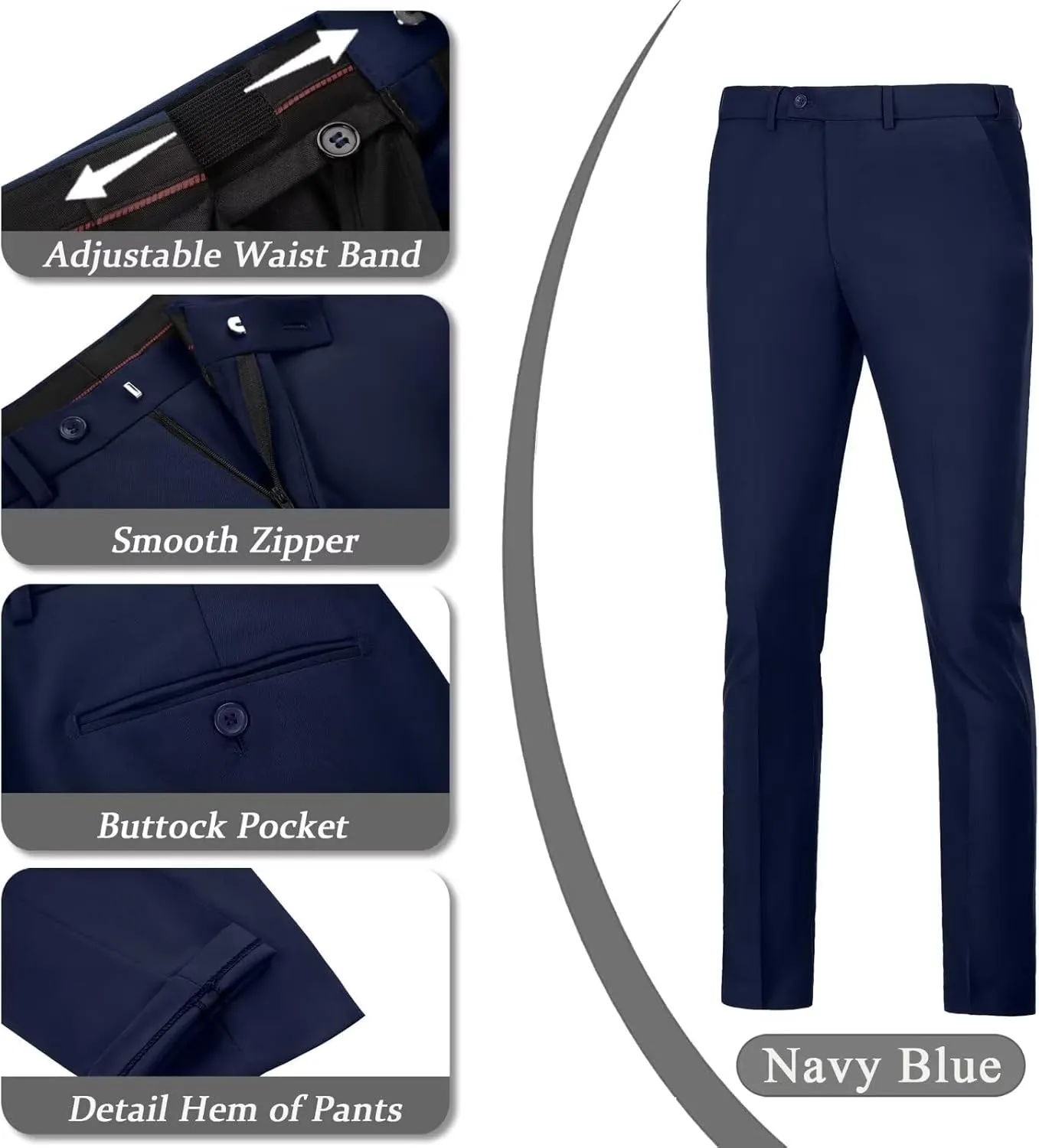 Men's Suits 2 Piece Slim Fit Suit Set Formal Vest Pants Set for Men Casual Business Suits Wedding Prom Tuxedos