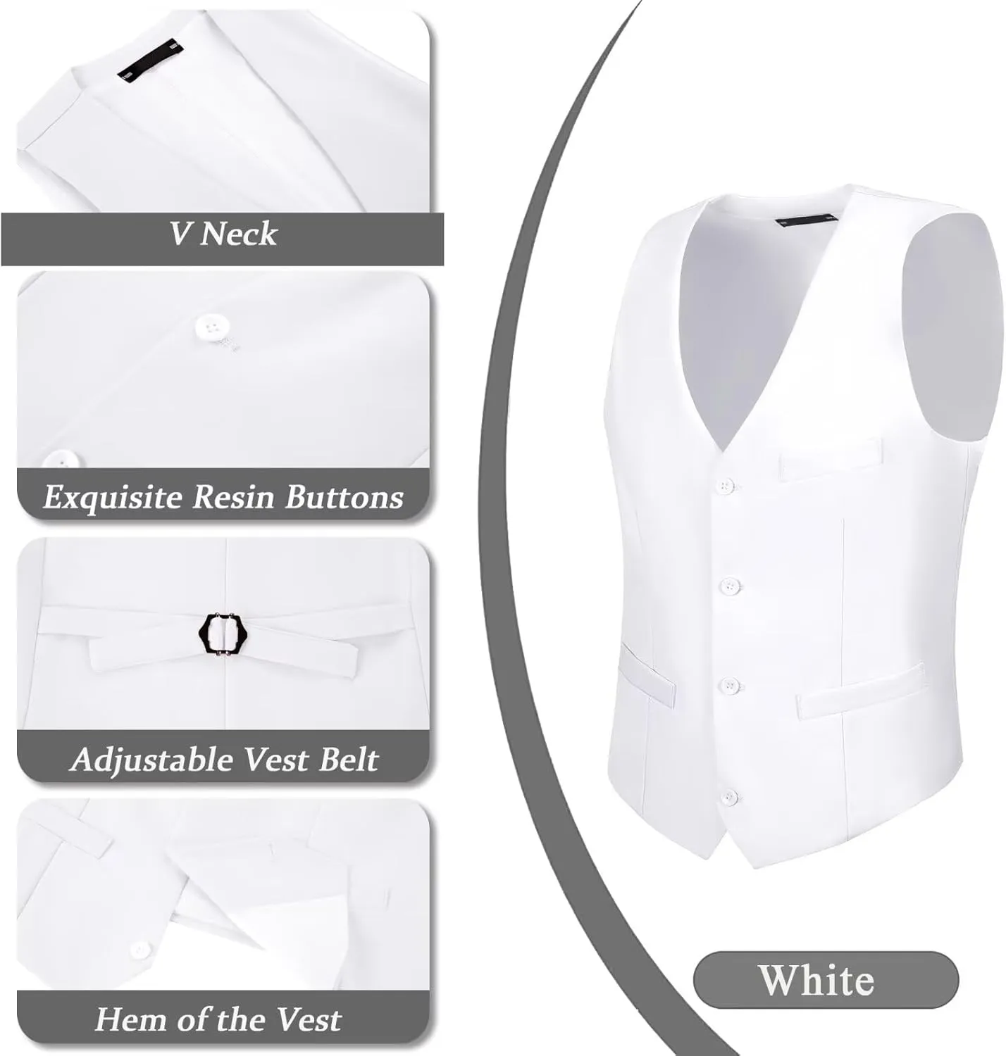 Men's Suits 2 Piece Slim Fit Suit Set Formal Vest Pants Set for Men Casual Business Suits Wedding Prom Tuxedos