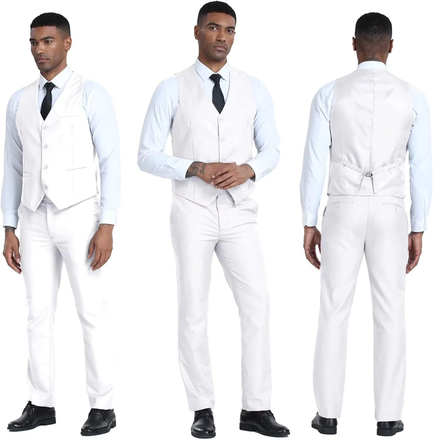 Men's Suits 2 Piece Slim Fit Suit Set Formal Vest Pants Set for Men Casual Business Suits Wedding Prom Tuxedos