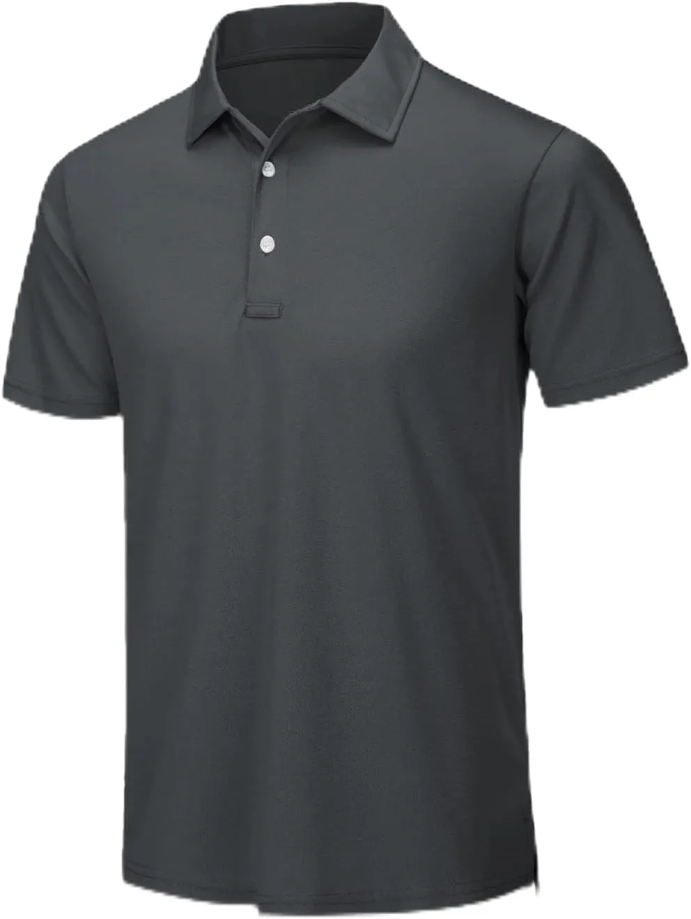Mens Summer Polos Shirt Short Sleeve Quick Dry Button Down Work Sports Fishing Golf Casual Tee