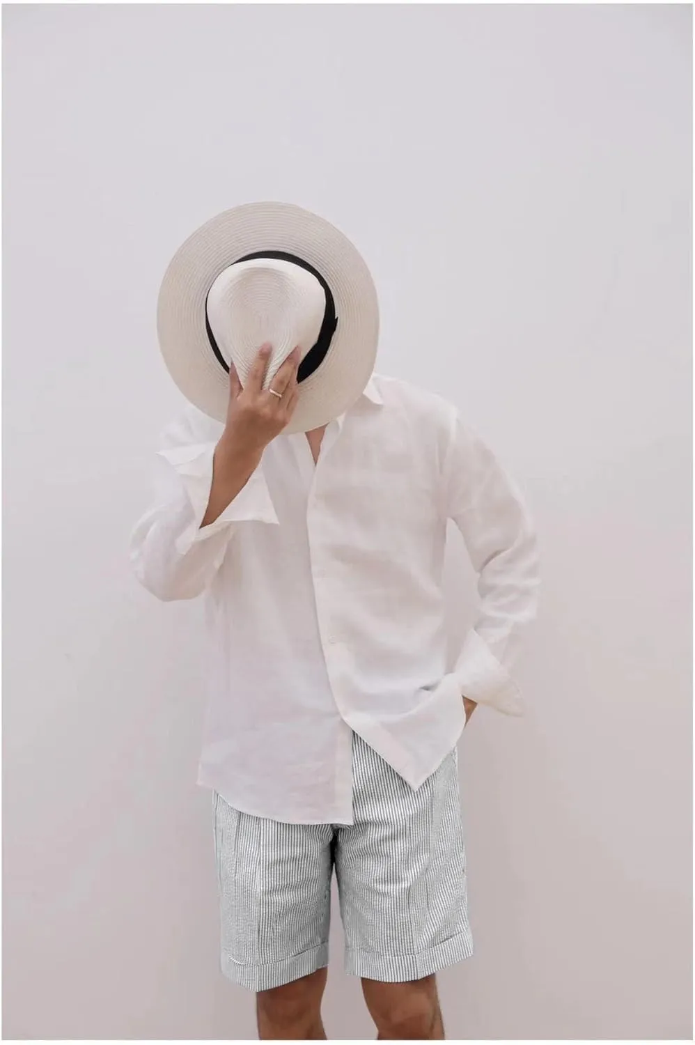 Mens Summer Seersucker Slim Fit Suit Shorts Mens Causal Polyester Sear Sucker Shorts