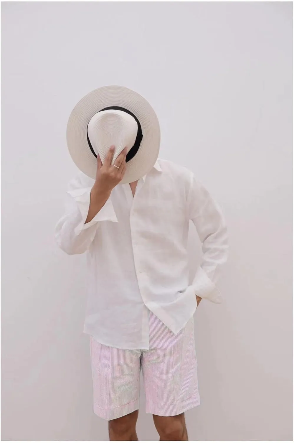 Mens Summer Seersucker Slim Fit Suit Shorts Mens Causal Polyester Sear Sucker Shorts