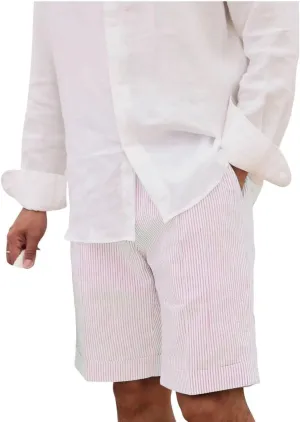 Mens Summer Seersucker Slim Fit Suit Shorts Mens Causal Polyester Sear Sucker Shorts