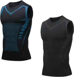 Men's Workout Tank Top, Ionic Shaping Sleeveless Shirt, Running Beach Quick Dry Gym Tank Top for Men Athletic Tank Tops
