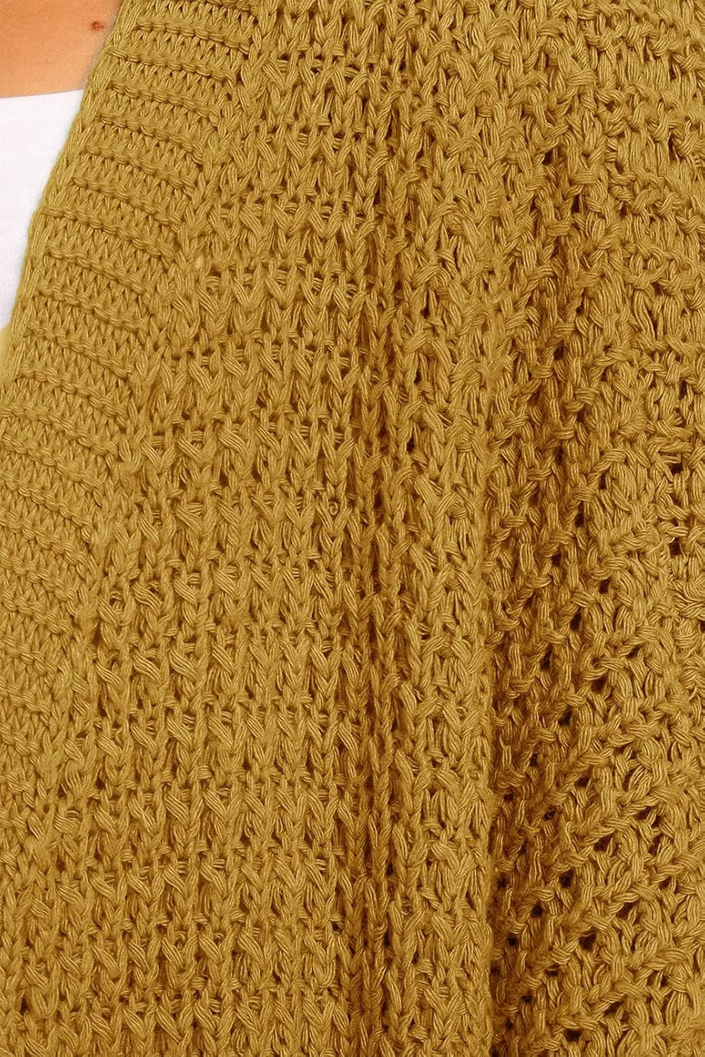 MEROKEETY Women's Oversized Long Batwing Sleeve Cardigan Waffle Knit Sweater Coat