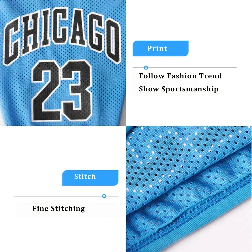 Mesh Breathable Dog Clothes Vest Schnauzer Teddy Sport Large Dog Jersey Basketball Clothing Puppy T-Shirts Summer Pet Cat Shirts