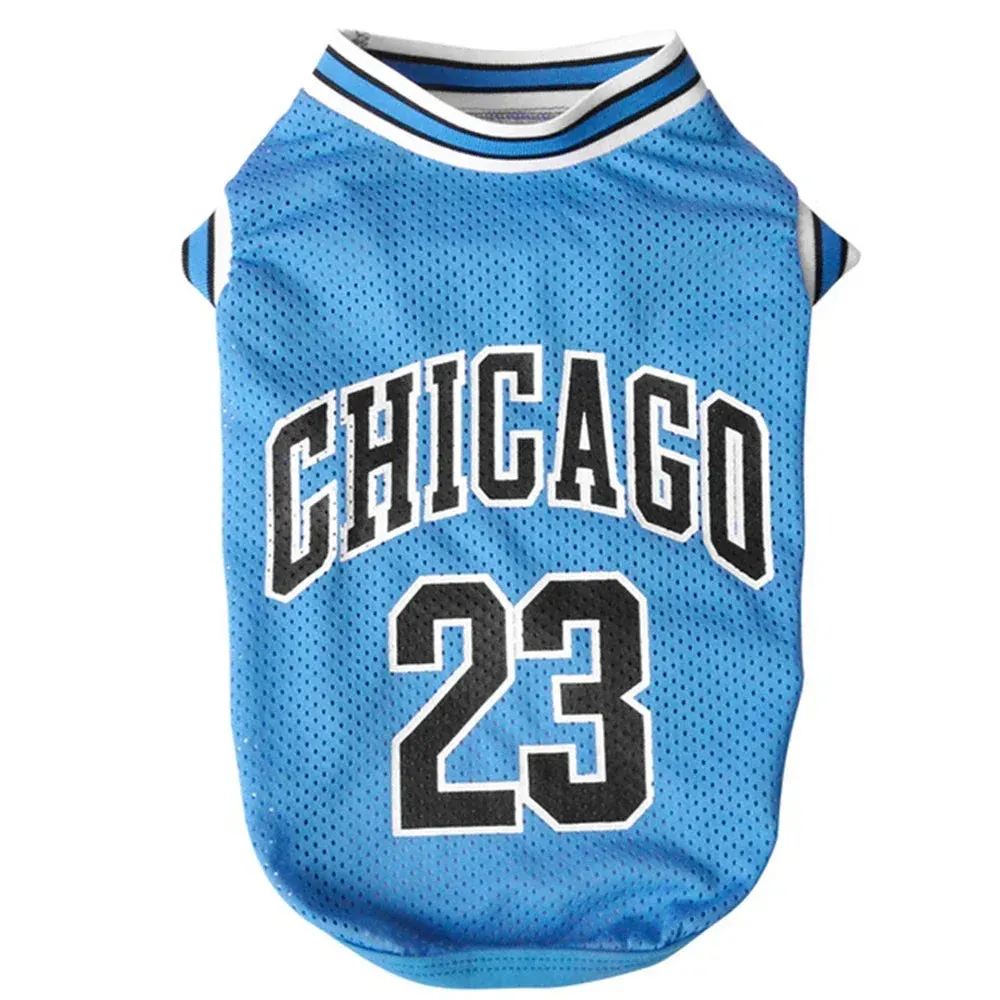 Mesh Breathable Dog Clothes Vest Schnauzer Teddy Sport Large Dog Jersey Basketball Clothing Puppy T-Shirts Summer Pet Cat Shirts