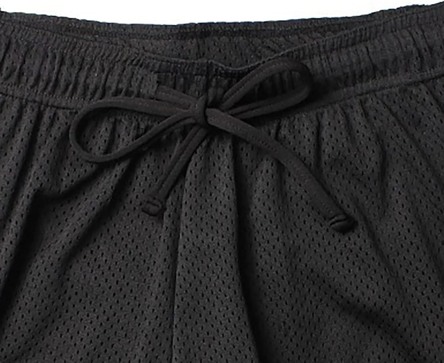 Mesh Double Layer Women's Workout Shorts Trendy Drawstring Elastic Waist Sports Short Summer Gym Yoga Exercise Pants