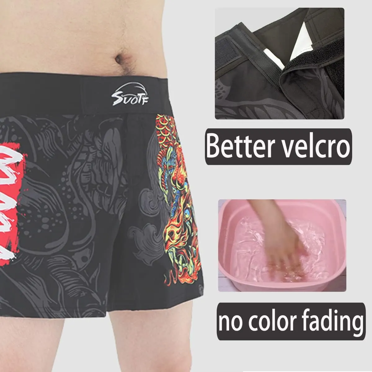 MMA Shorts for Men Fight Shorts Men BJJ Boxing Trunks for Men Grappling