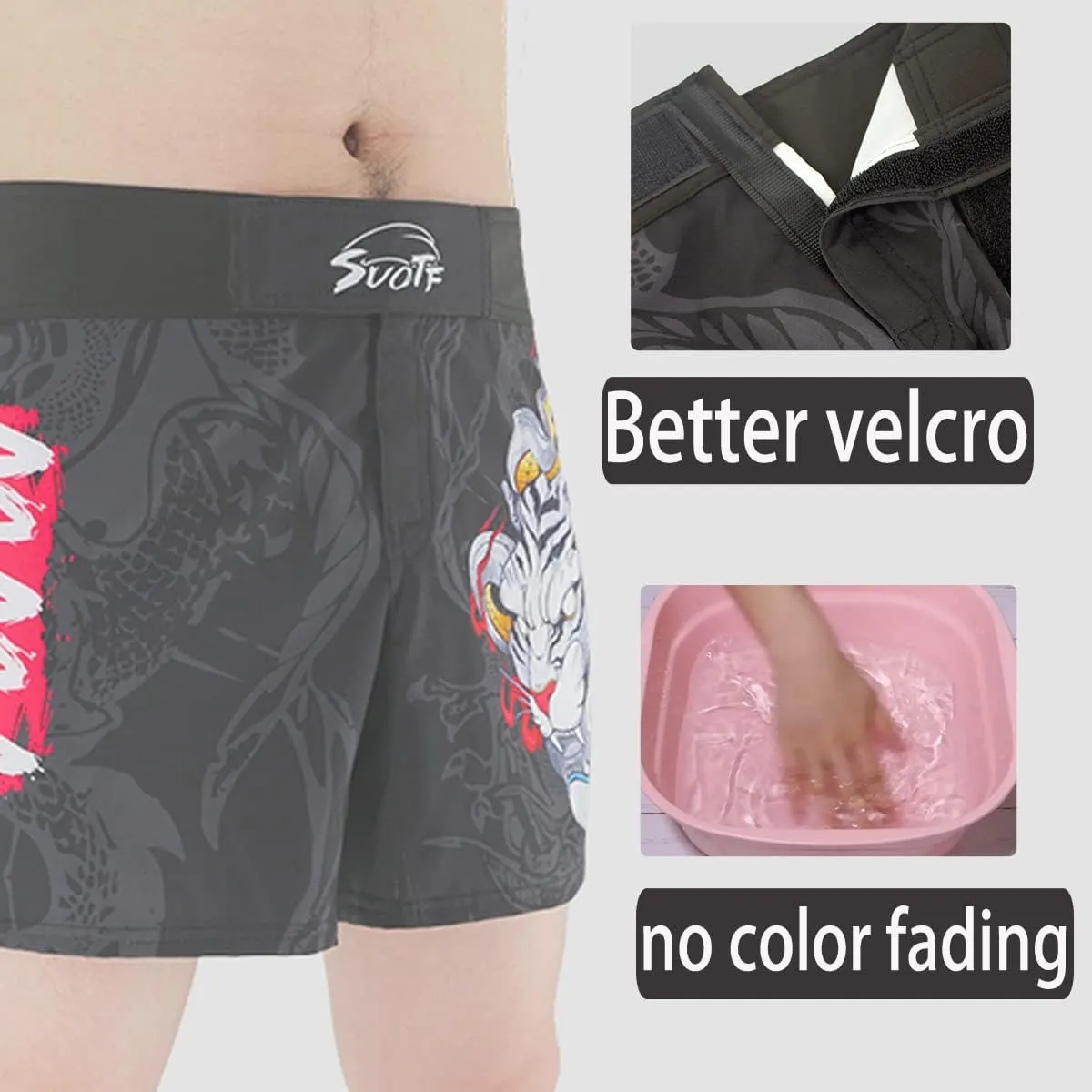 MMA Shorts for Men Fight Shorts Men BJJ Boxing Trunks for Men Grappling