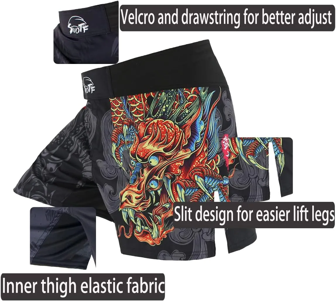 MMA Shorts for Men Fight Shorts Men BJJ Boxing Trunks for Men Grappling