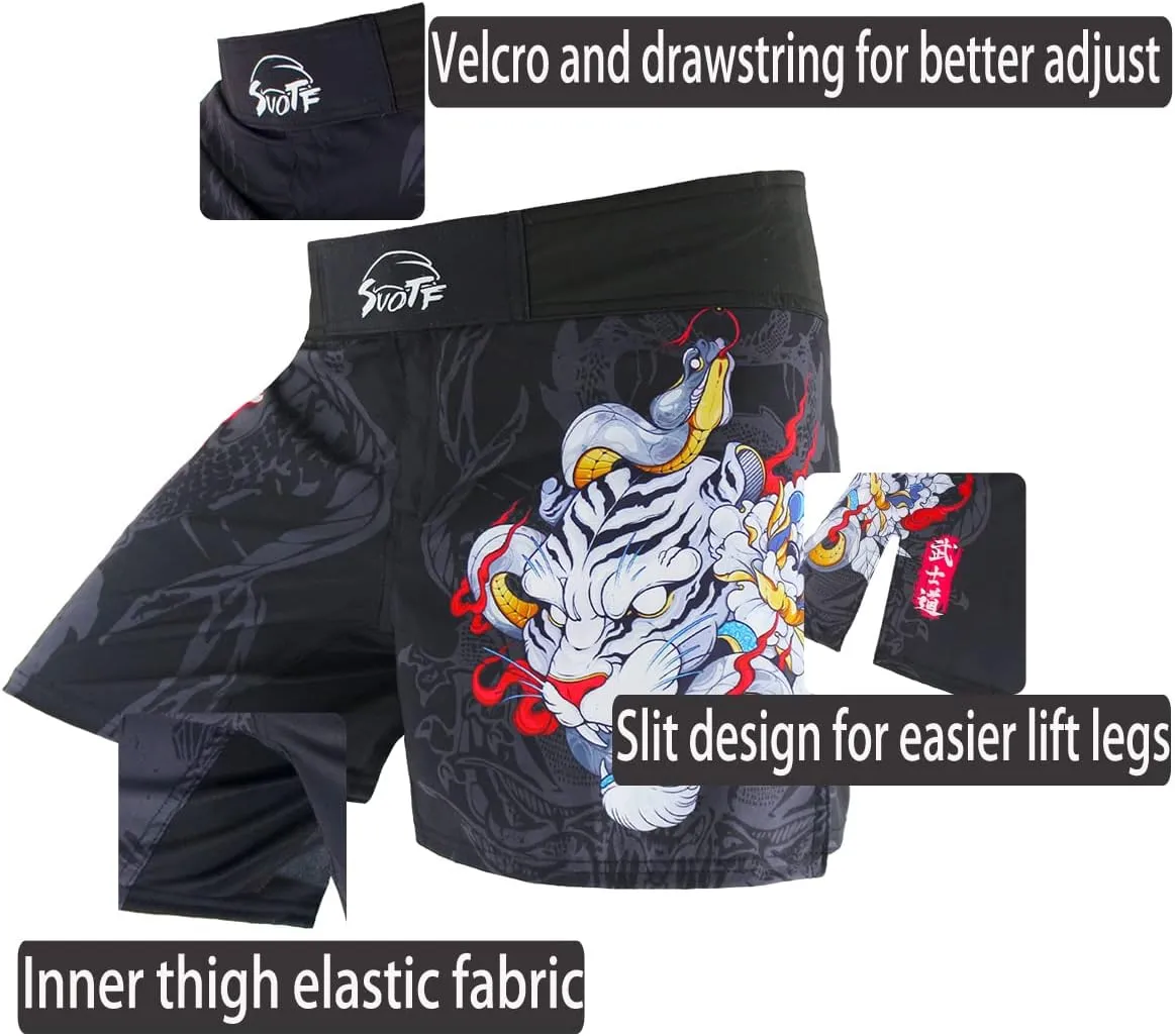 MMA Shorts for Men Fight Shorts Men BJJ Boxing Trunks for Men Grappling