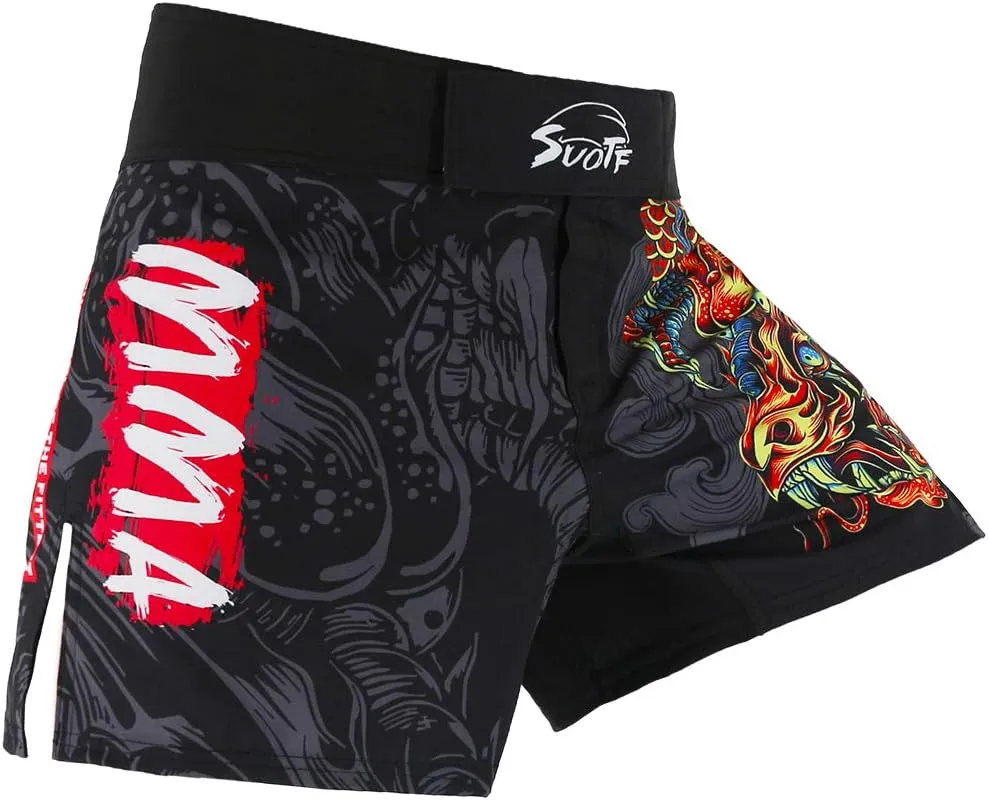 MMA Shorts for Men Fight Shorts Men BJJ Boxing Trunks for Men Grappling