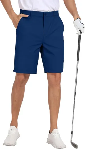 MoFiz Men's Athletic Shorts Slim Stretch 9" Golf Shorts Lightweight Hiking Summer Shorts Active Waistband