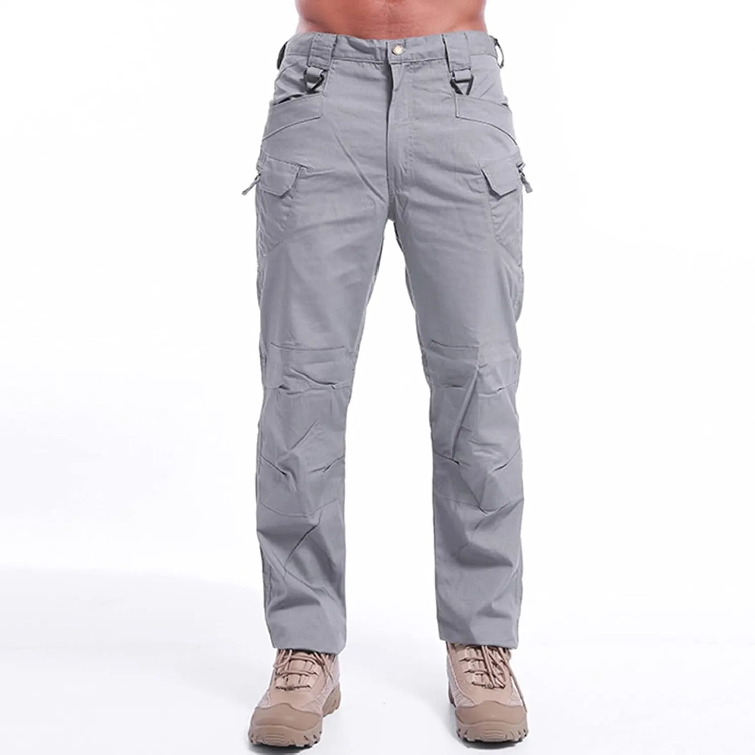 Muscularfit Mens Sweat Pants Casual Camo Buckle Zipper Cargo Pants Multi Pockets Casual Camouflage Athletic Cotton Sweatpants