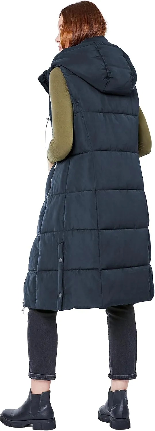 NUTEXROL Women's Winter Puffer Quilted Long Vest Thicken Warm Down Sleeveless Jackets Coat