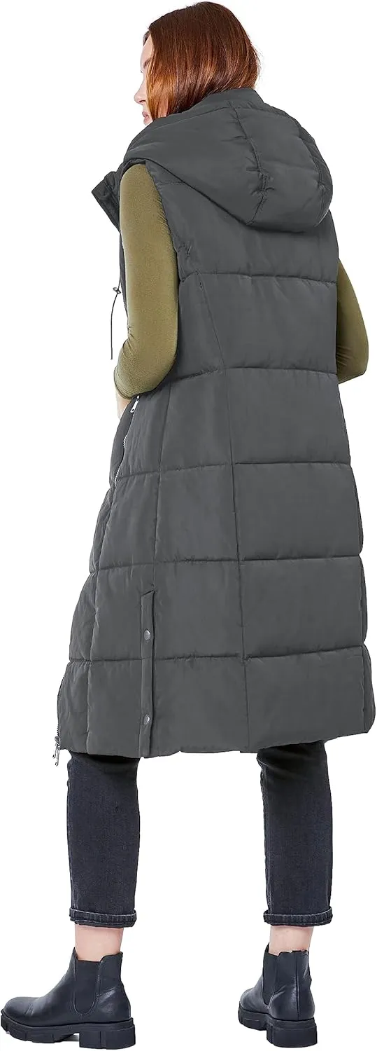 NUTEXROL Women's Winter Puffer Quilted Long Vest Thicken Warm Down Sleeveless Jackets Coat
