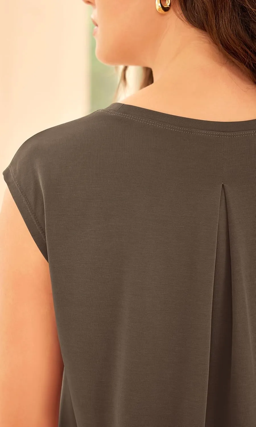 ODODOS Modal Soft Sleeveless Shirts for Women Crew Neck Yoga Tee Summer Flowy Workout Tank Tops