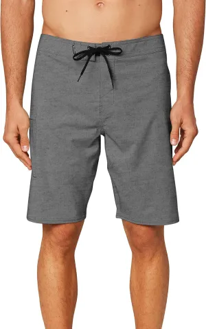 O'NEILL Men's Board Shorts, 20 Inch Outseam Hyperfreak Board Shorts, Premium Mens Board Shorts for Comfort and Style,Heather Grey,33