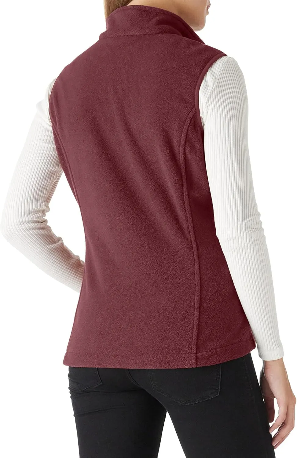 Outdoor Ventures Women's Polar Fleece Zip Vest Outerwear with Pockets,Warm Sleeveless Coat Vest for Fall & Winter