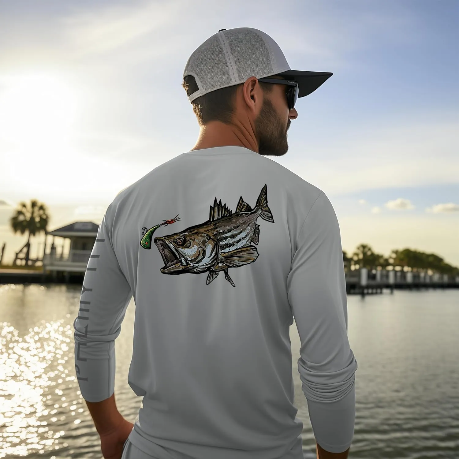 Palmyth Fishing Shirts for Men Long Sleeve UPF 50  T Shirt Sun Protection Tee