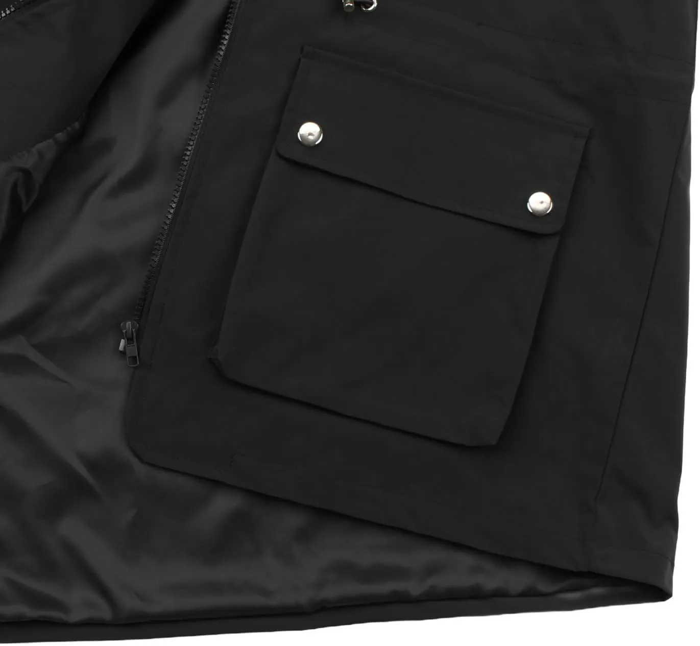 PESION Womens Packable Military Utility Vests Outerwear Waterproof Windbreaker Jacket Cargo Vest with Removable Hood