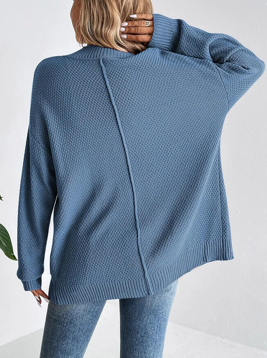 Pink Queen 2024 Fall Sweater Cardigan for Women Long Sleeve Button Down Open Front Oversized Cardigans with Pockets