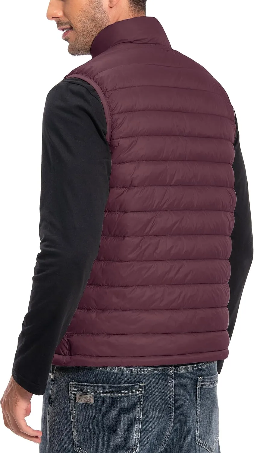 Pioneer Camp Men's Lightweight Puffer Vest Packable Water-Repellent Warm Quilted Sleeveless Outerwear for Work Casual Travel