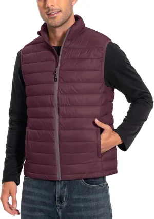 Pioneer Camp Men's Lightweight Puffer Vest Packable Water-Repellent Warm Quilted Sleeveless Outerwear for Work Casual Travel