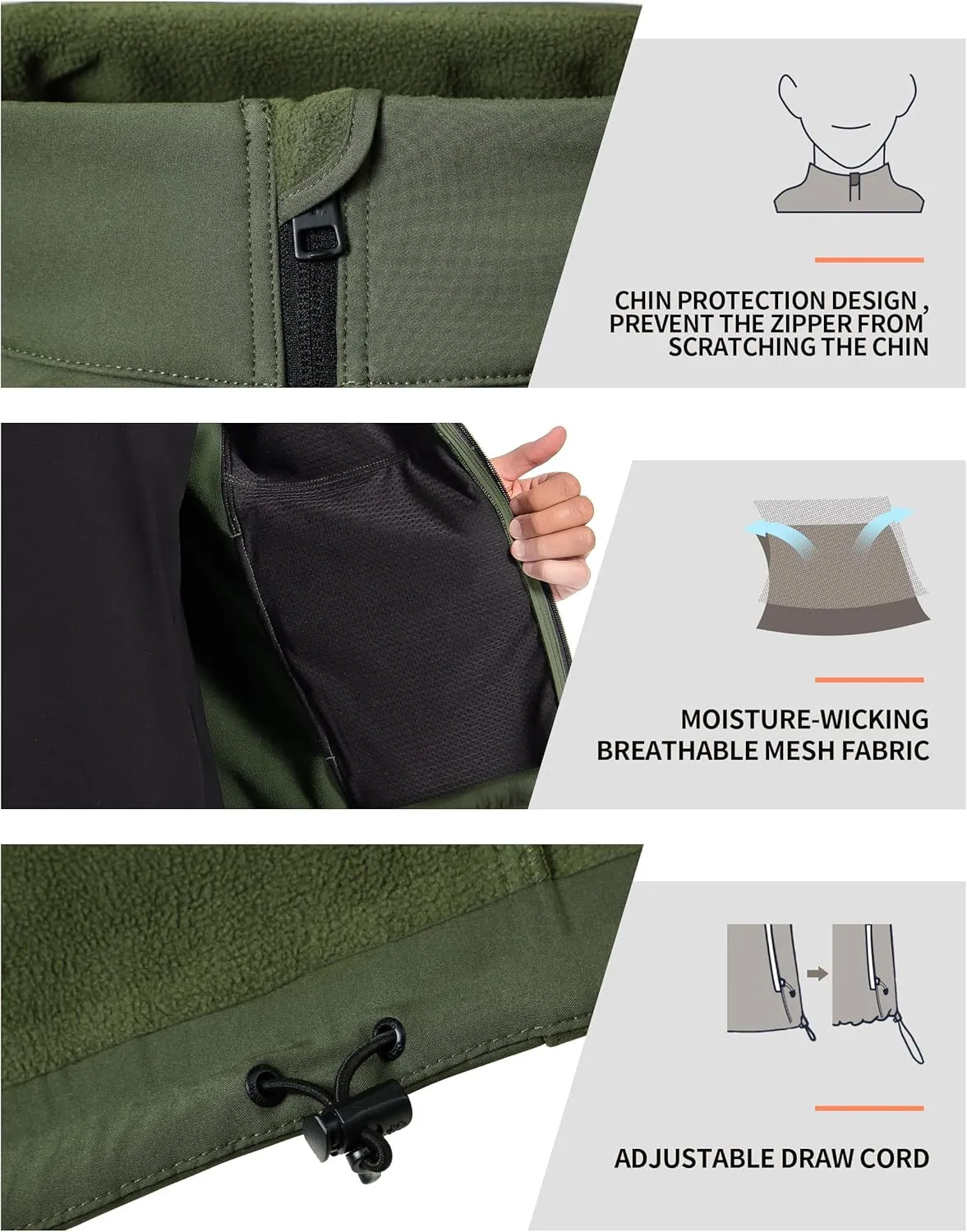 Pioneer Camp Mens Outerwear Golf Softshell Vest Windproof Fleece-Lined Lightweight Sleeveless Jacket for Travel Hiking