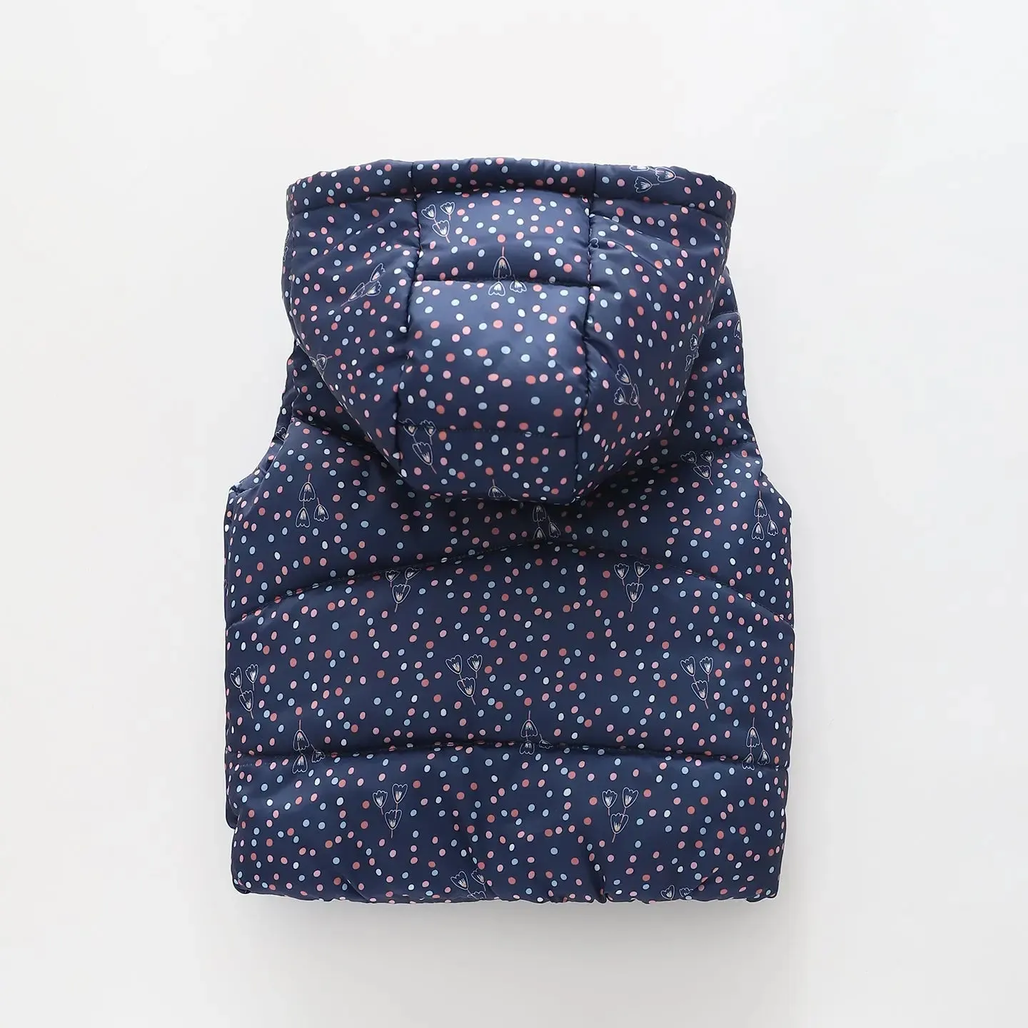 Polka Dot Puffer, Junior Girls Vest