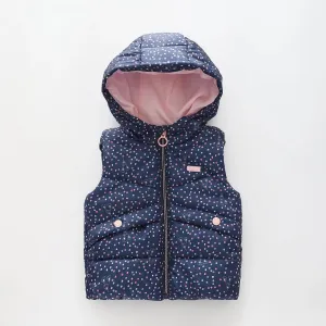 Polka Dot Puffer, Junior Girls Vest
