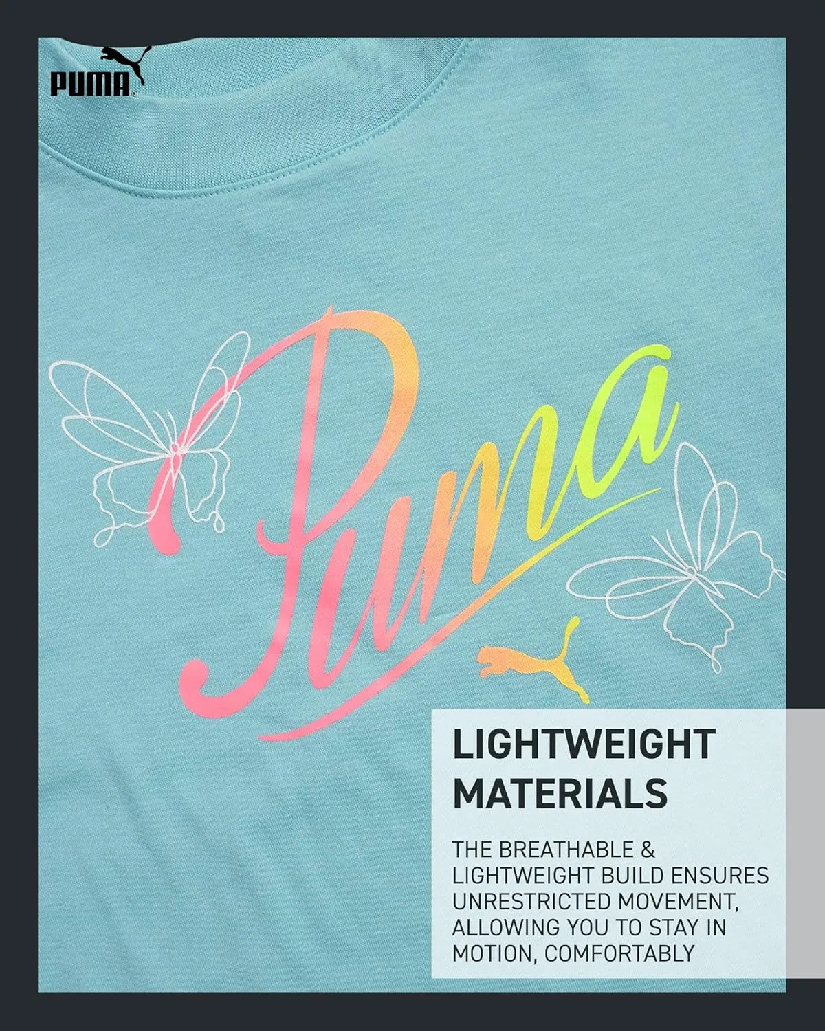 PUMA Girls' Active Shorts Set - 2 Piece Performance T-Shirt and Gym Shorts or Bike Shorts - Athletic Outfit for Girls (7-14)