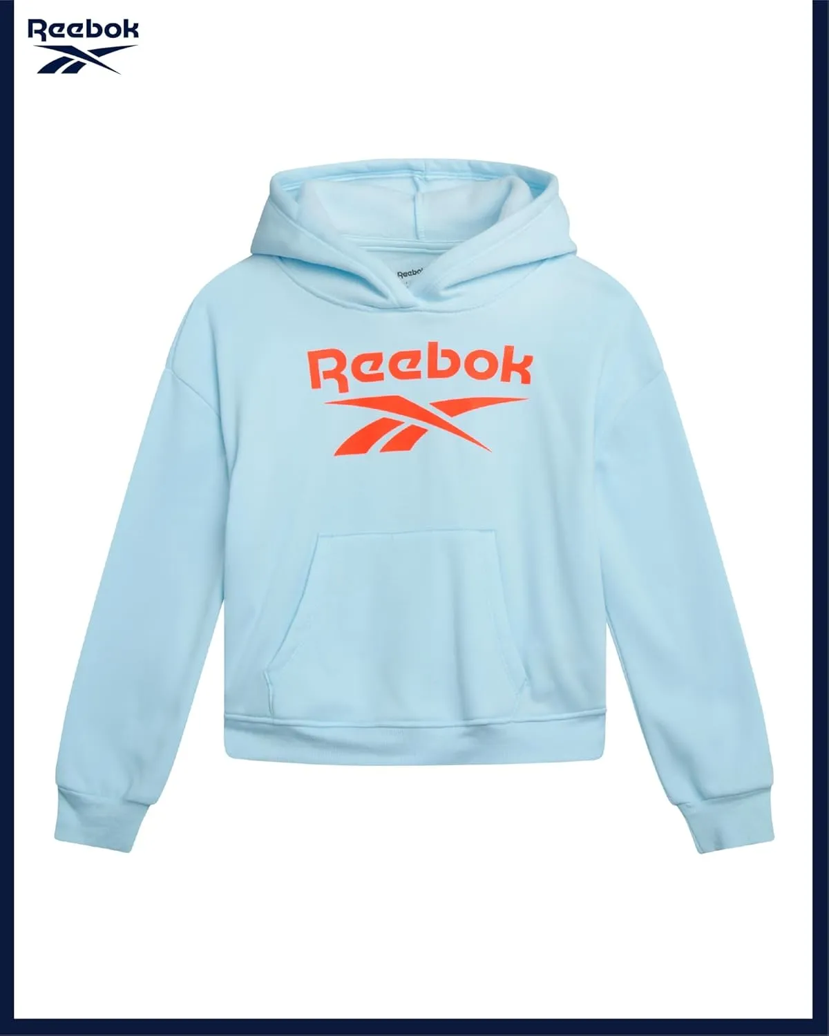 Reebok Girls' Activewear Set - 3 Piece Stylish Graphic T-Shirt, Fleece Pullover Hoodie, and Jogger Sweatpants (Size: 4-12)