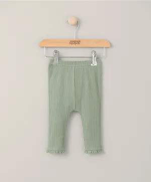 Ribbed Leggings - Green