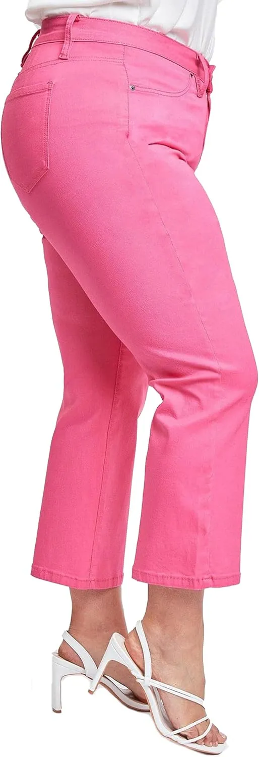 Royalty For Me Womens Women's Plus Size Hyperstretch High Rise Wide Leg Flood Pants