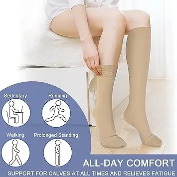 ROYALUCK Medical Compression Socks for Women & Men Circulation 15-21 mmHg