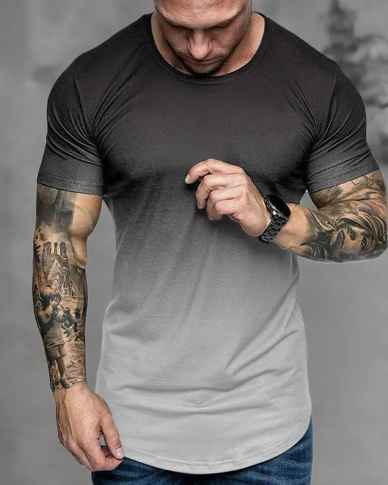 rrhss Mens Muscle Gym T-Shirts Short Sleeve Workout Athletic Bodybuilding Cotton Tee