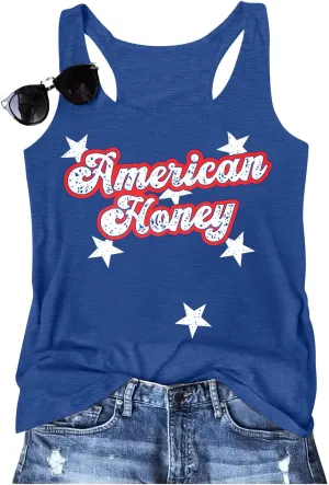 SFHFY American Flag Tank Top Women: Glitter 4th of July Sleeveless Tee Patriotic Shirt Memorial Day Summer Vest Tops