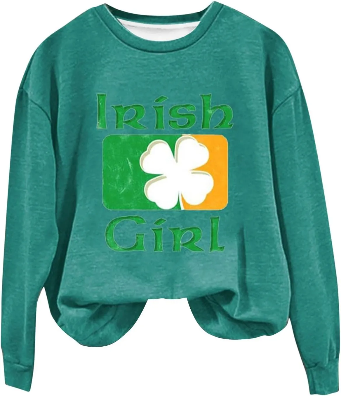 St. Patricks Day Shirts For Women Long Sleeve Crewneck Irish Sweatshirts Oversized Saint Patty's Pullover Tops