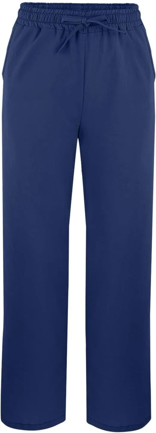 Summer Capri Pants for Women 2025 Linen Straight Leg Loose Casual Pants Casual Lounge Travel Trousers with Pockets