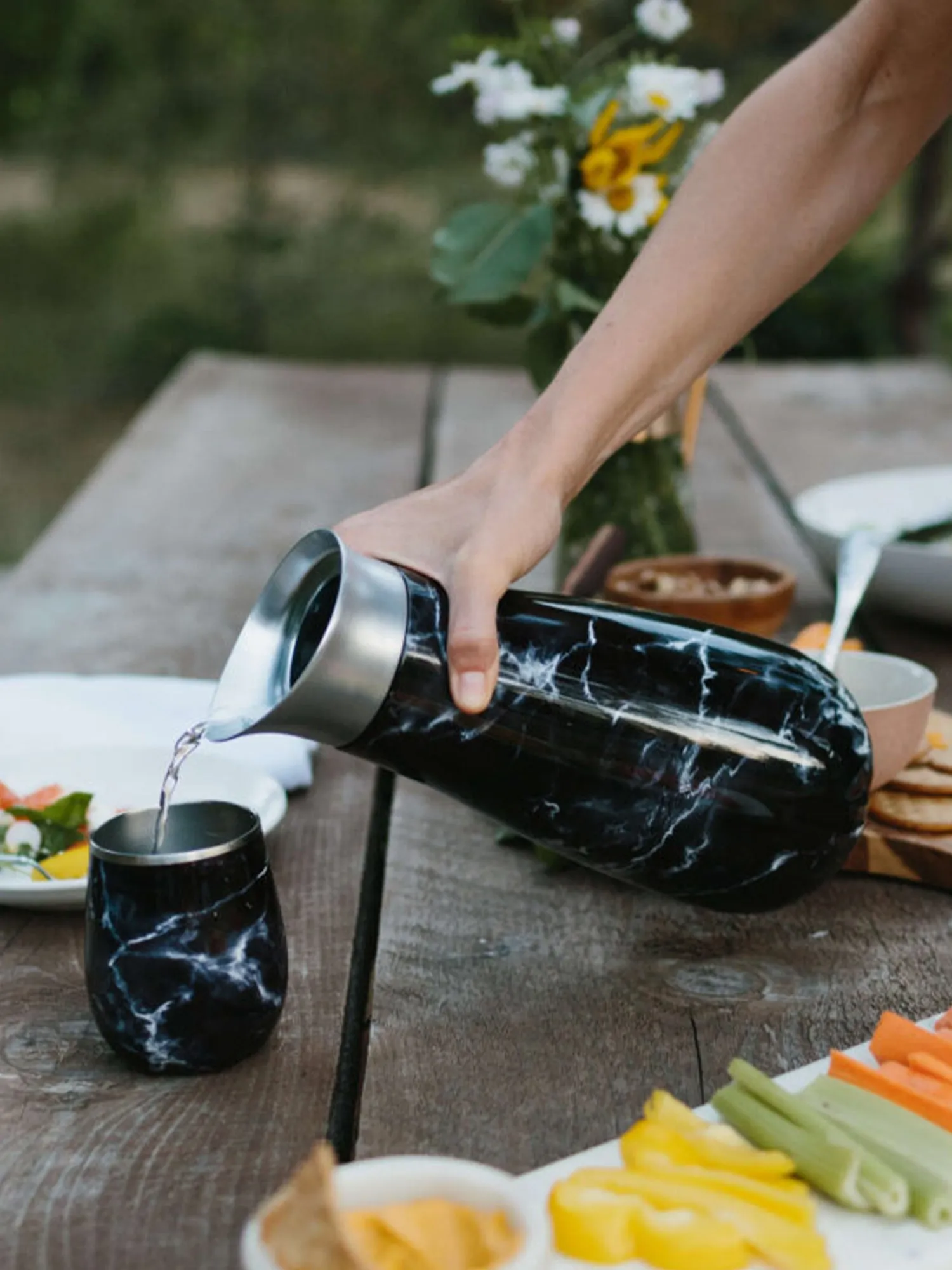 S'well 51oz Black Marble Carafe