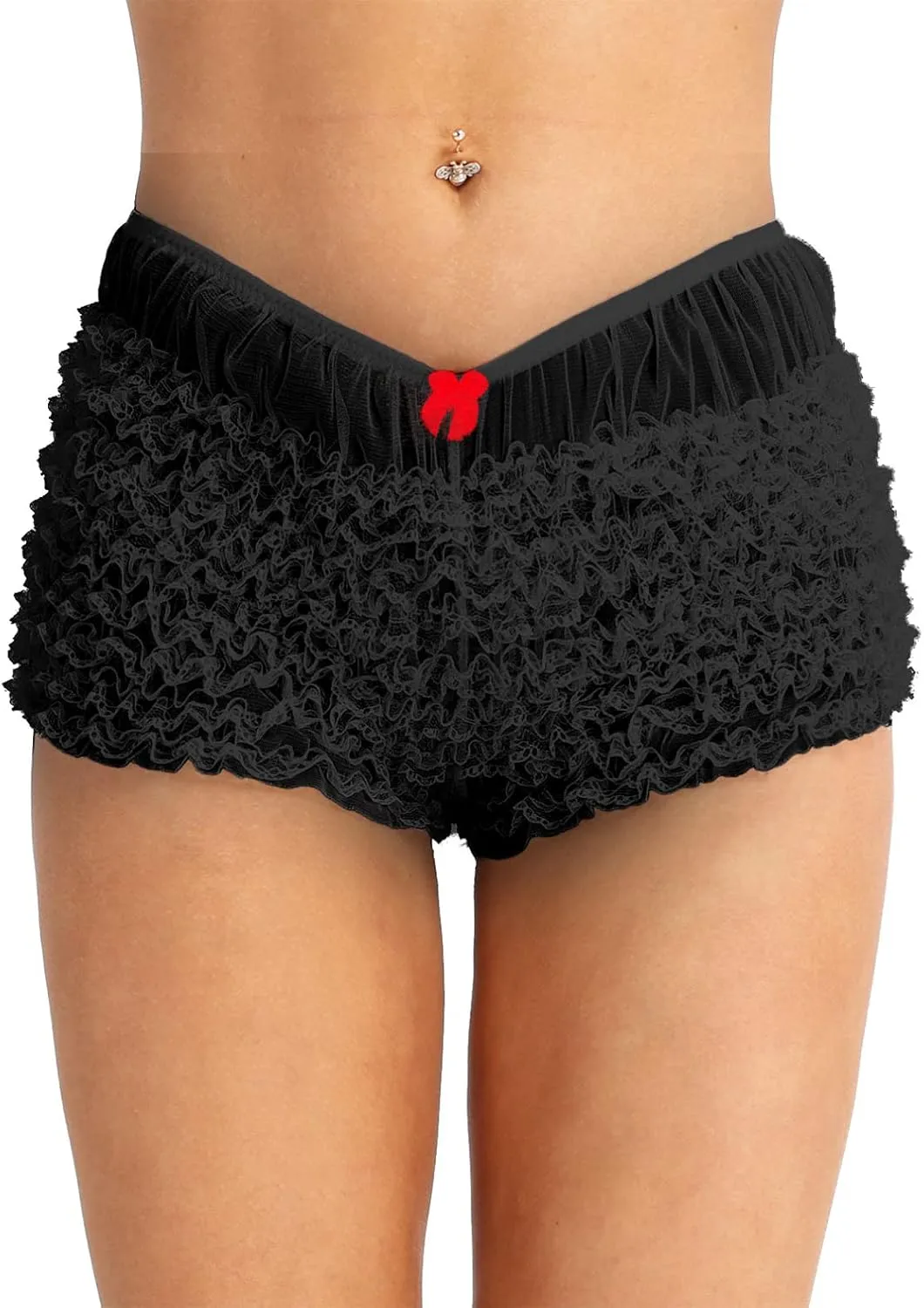 Sywiyi Women's High Waisted Shorts Summer Ruffled Lace Trim Pettipants Bloomers Slip Shorts Underwear