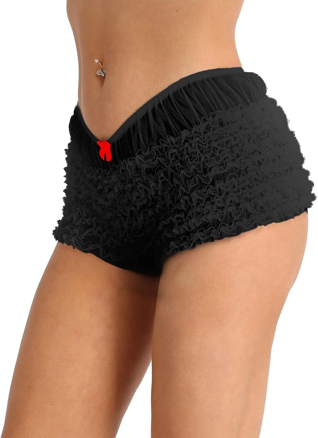 Sywiyi Women's High Waisted Shorts Summer Ruffled Lace Trim Pettipants Bloomers Slip Shorts Underwear