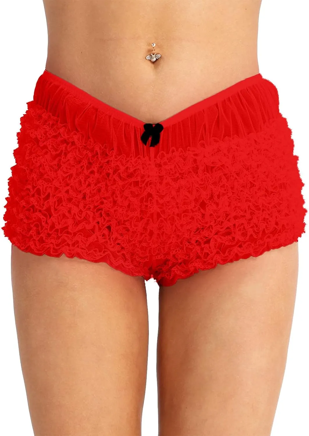 Sywiyi Women's High Waisted Shorts Summer Ruffled Lace Trim Pettipants Bloomers Slip Shorts Underwear