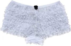 Sywiyi Women's High Waisted Shorts Summer Ruffled Lace Trim Pettipants Bloomers Slip Shorts Underwear