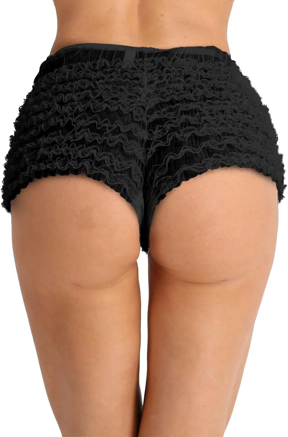 Sywiyi Women's High Waisted Shorts Summer Ruffled Lace Trim Pettipants Bloomers Slip Shorts Underwear