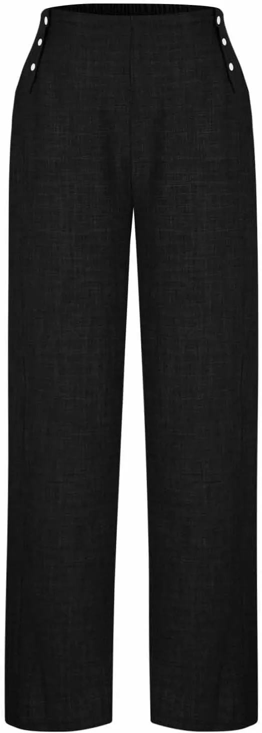 TARIENDY Wide Leg Pants for Women High Waisted Elatsic Pants Beach Casual Summer Trousers Loose Comfy Palazzo Pants 2025